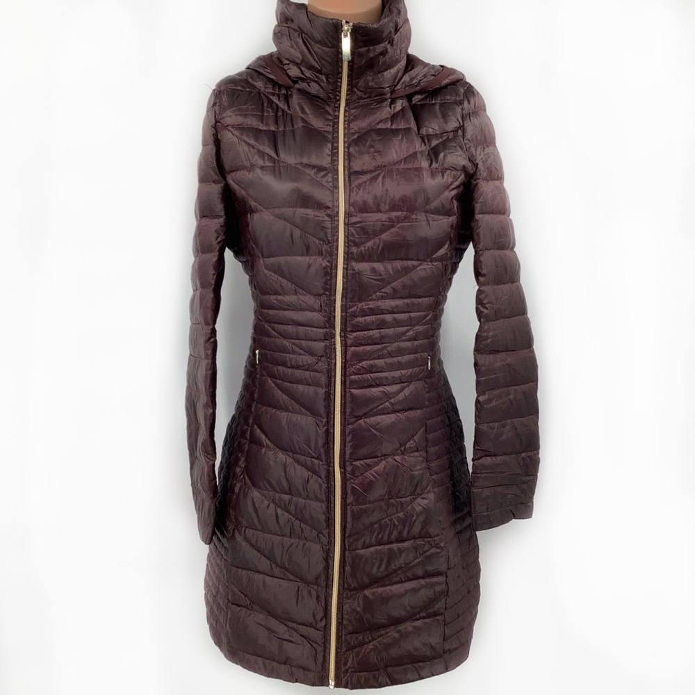 Calvin Klein Hooded Packable Puffer 90% Duck Down Jacket Sz small